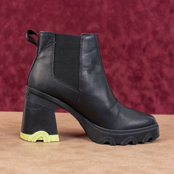 Sorel Women Brex Waterproof Green Black Leather Platform Chelsea Boots sz 8.5 - Picture 8 of 8